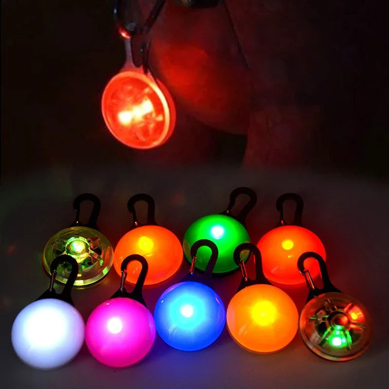 1 Led Luminous Dog Cat Collar Glowing Pendant Pet Leads Glow Accessories Bright Necklace Luminous Collar Night Safety Decoration