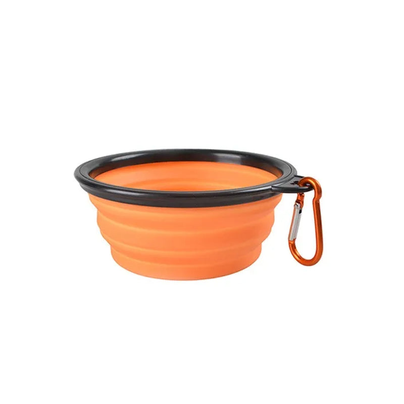 Dog Folding Bowl Portable Dog Travel Pet Food Water Bowl for Outdoor Walking Silicone Cat Dog Food Water Bowl Lip GS03