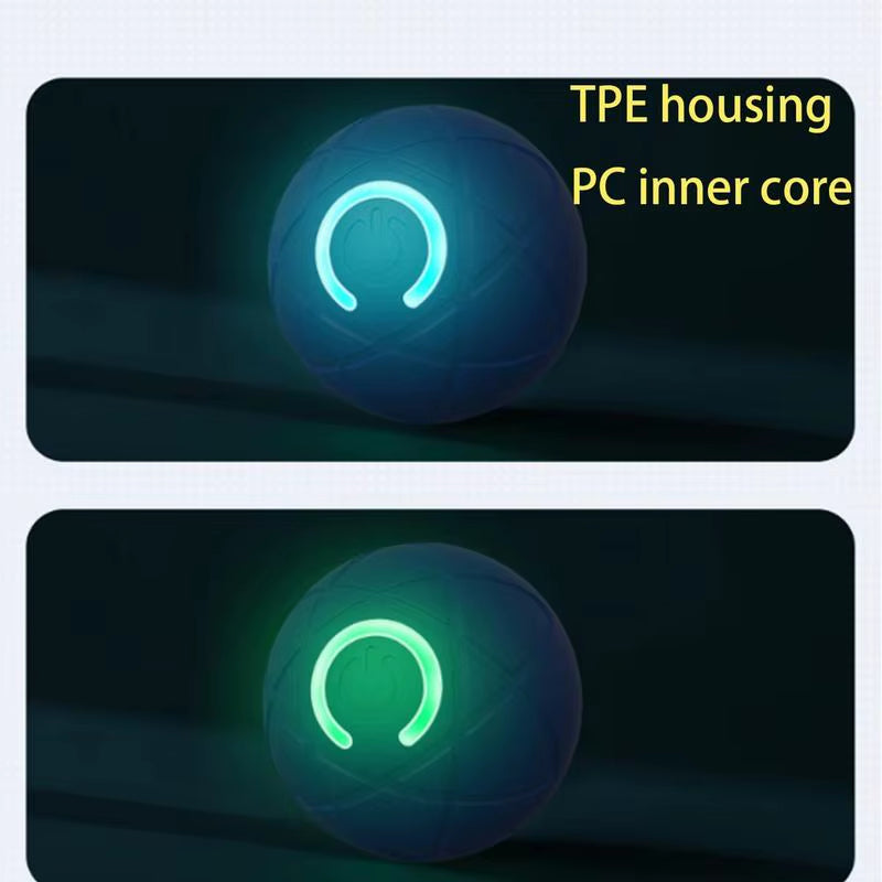 Interactive Rolling Ball Dog Toy Auto Moving Dog Toy Ball Rechargeable Vibrating Ball Toys Jumping Rolling Ball with Led Light