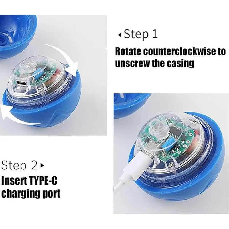 Interactive Rolling Ball Dog Toy Auto Moving Dog Toy Ball Rechargeable Vibrating Ball Toys Jumping Rolling Ball with Led Light