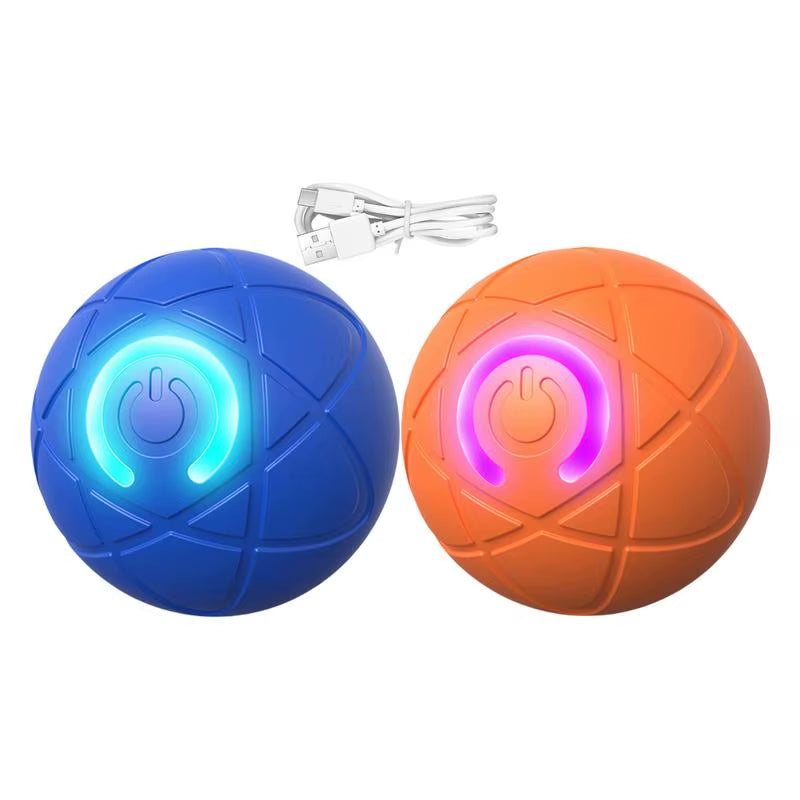 Interactive Rolling Ball Dog Toy Auto Moving Dog Toy Ball Rechargeable Vibrating Ball Toys Jumping Rolling Ball with Led Light